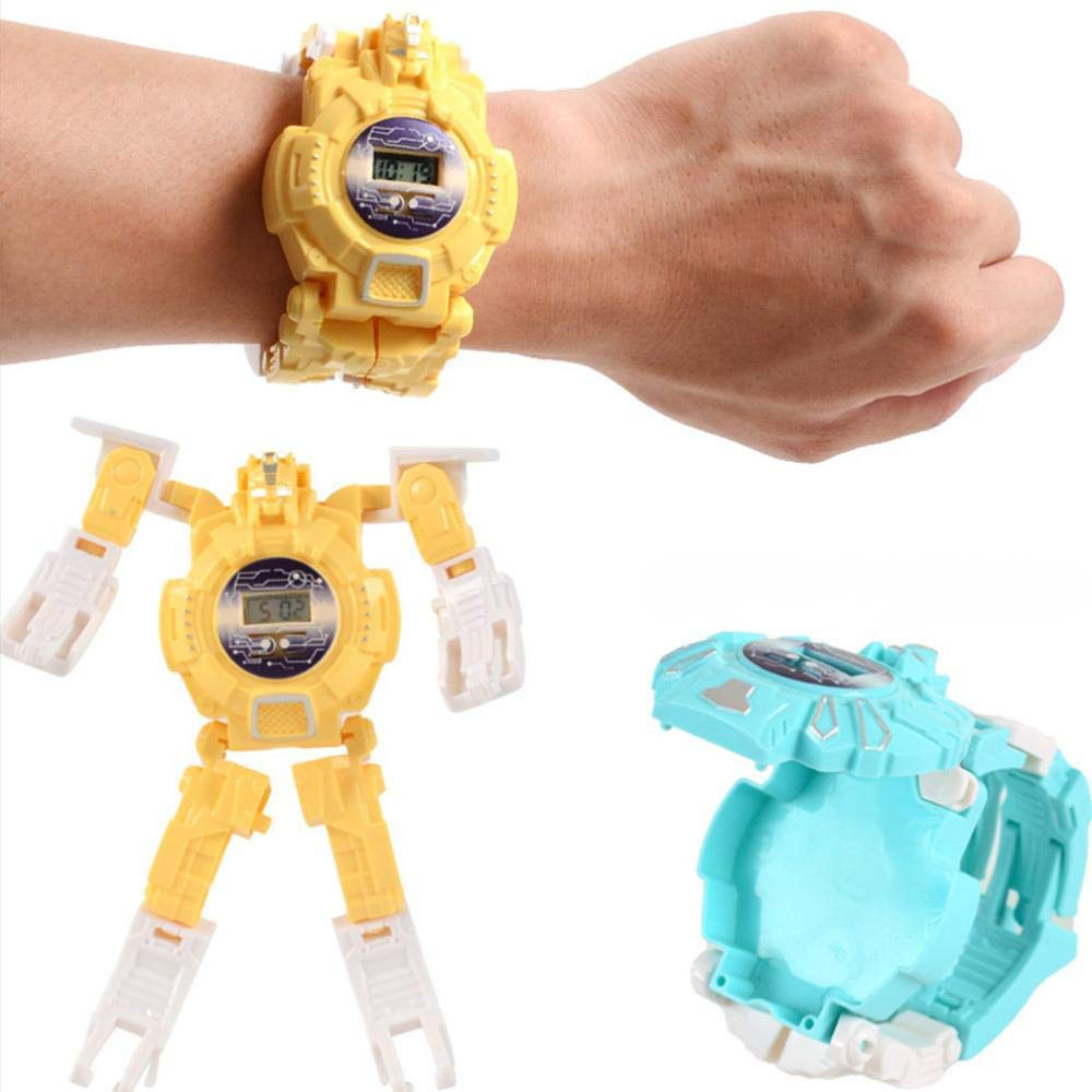 Robot watch with movable arms and legs for play