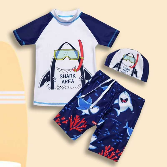 SurfPup boys swim set white shark