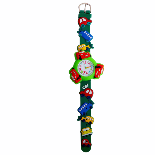 SpeedSpin racing cars spinner watch green