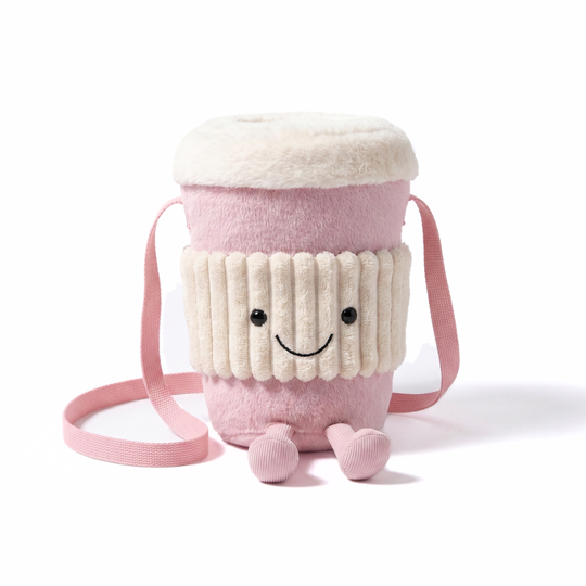 CoffeeCarry – Coffee To-Go Plush Crossbody Bag