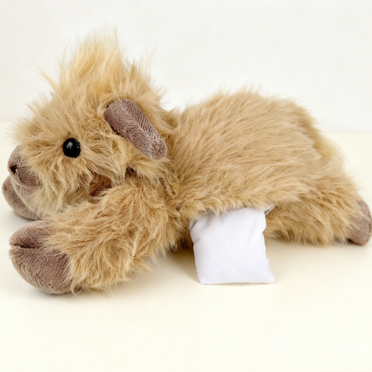 CalmCuddle – Highland Cow Weighted Plush with Heating Pad