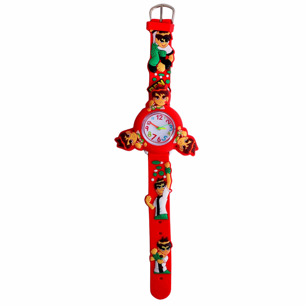 ValorSpin superhero spinner watch red silicone band