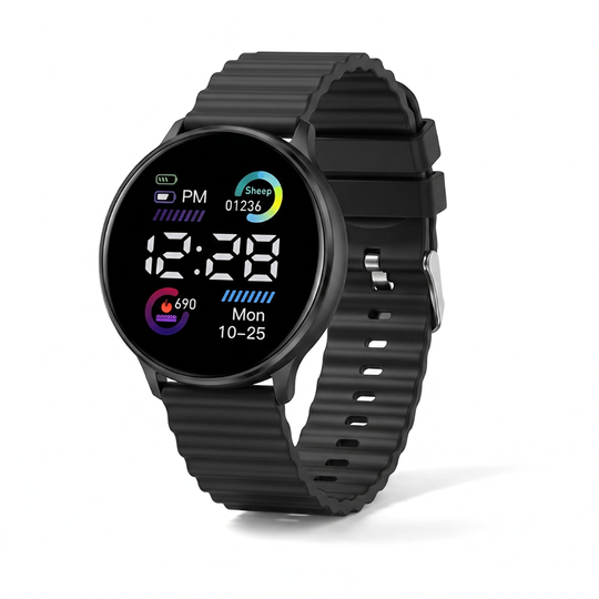NeonRound LED sport watch black