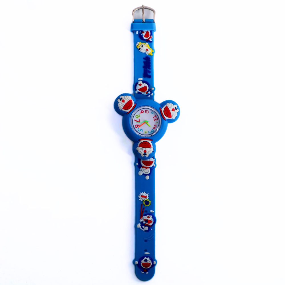 ExploraSpin cartoon spinner watch blue silicone band