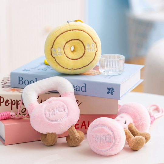 GymCuddle – Fitness Plush Keychain with Playful Design