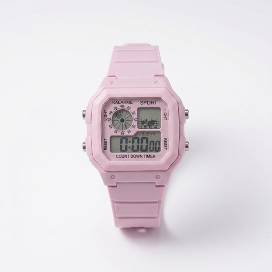 RetroSquare digital sport watch purple