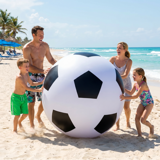 Giant football for group games and teamwork