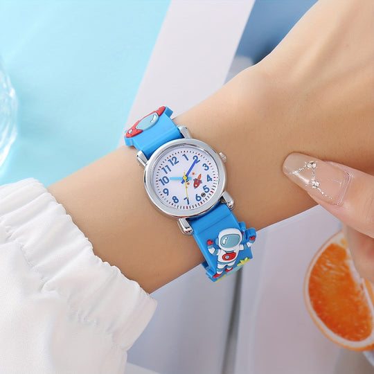 Astronaut kids watch with soft silicone strap
