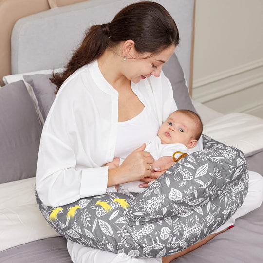 Nursing pillow with removable machine washable cover