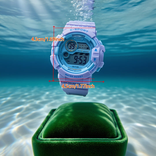 AquaSpark IPX7 sport watch with TPU strap