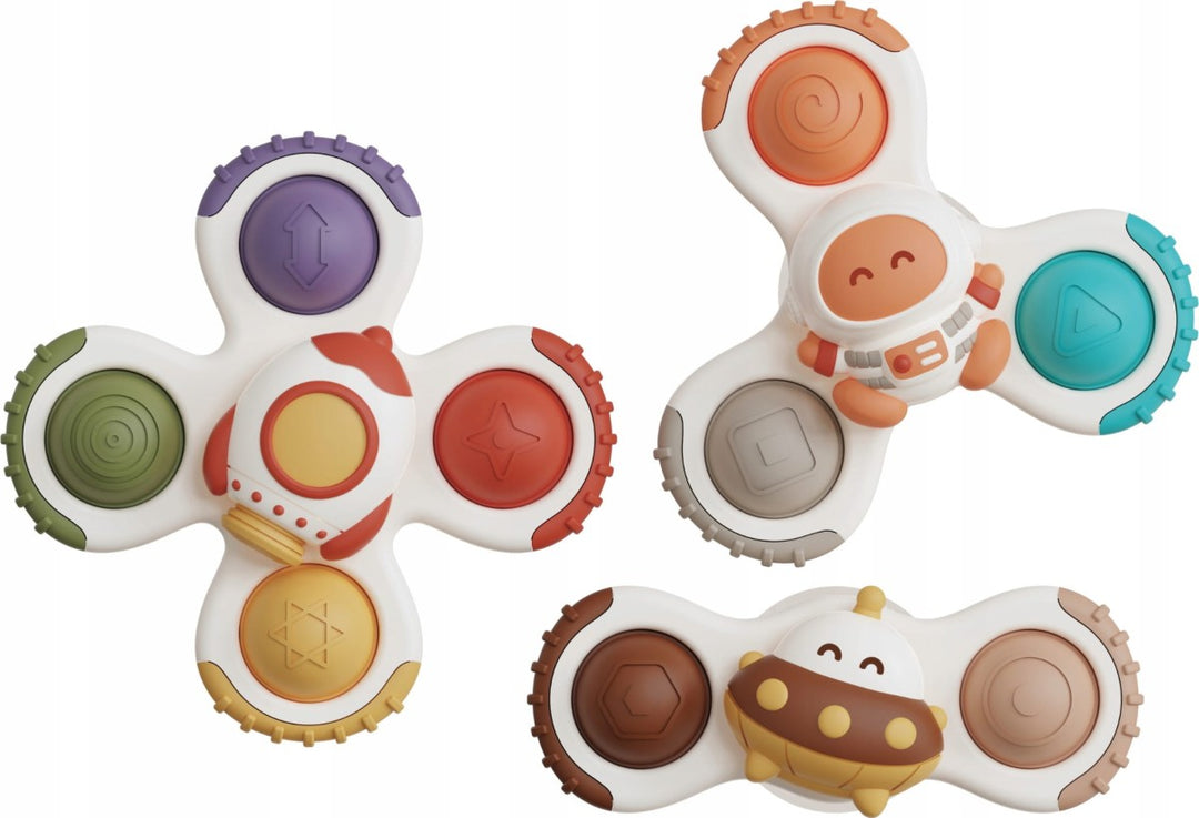 TwirlNest Baby Spinner Suction Toy Set — Calm Sensory Play