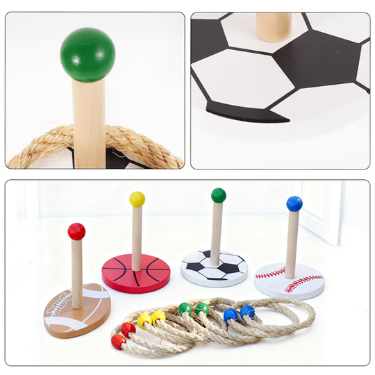Wooden ring toss game for school activities gifting