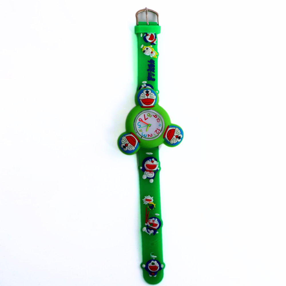 ExploraSpin cartoon spinner watch green silicone band