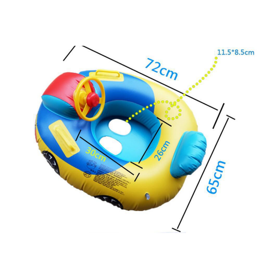 Easy-to-inflate baby swim ring for water fun