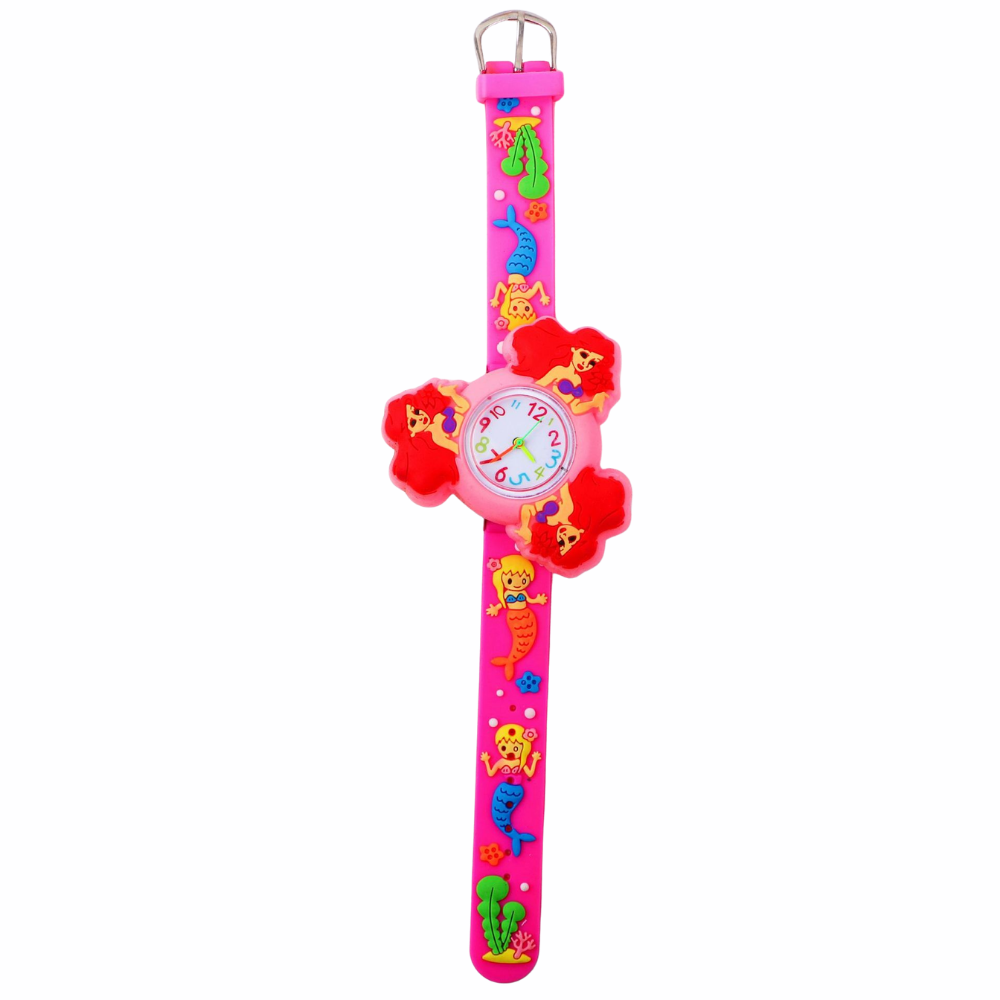 WaveSpin mermaid spinner watch pink