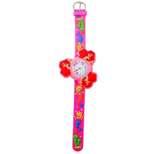 WaveSpin mermaid spinner watch pink