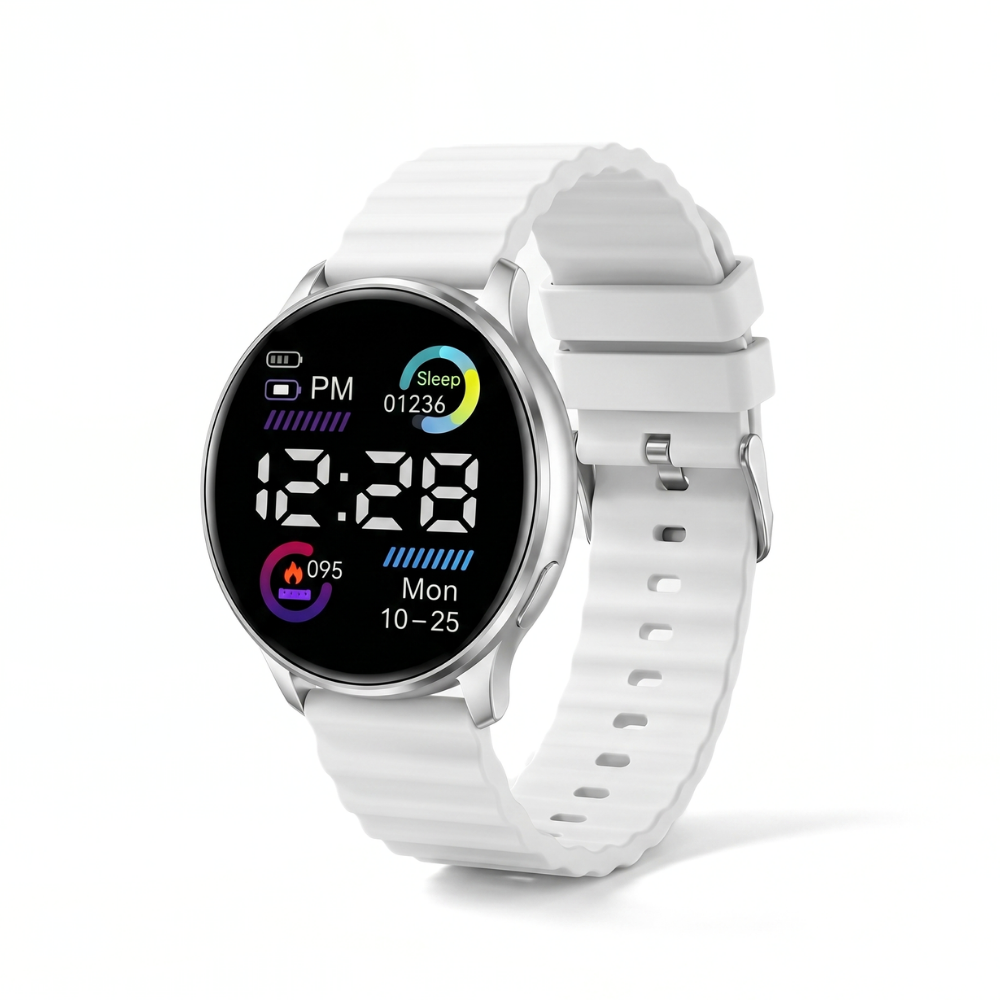 NeonRound LED sport watch white