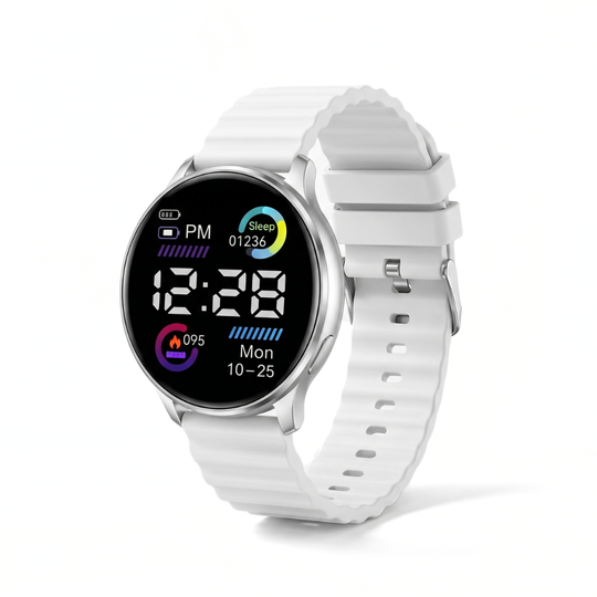 NeonRound LED sport watch white