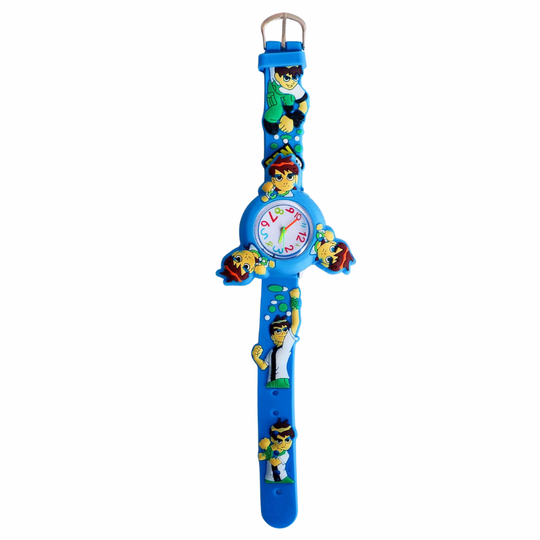 ValorSpin superhero spinner watch blue silicone band