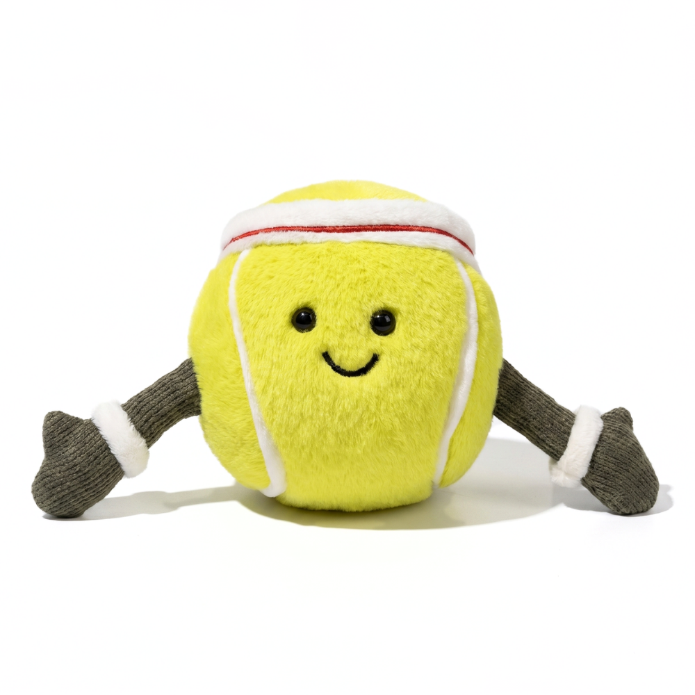SportyCuddle – Tennis & Rugby Ball Plush Toy