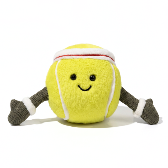 SportyCuddle – Tennis & Rugby Ball Plush Toy