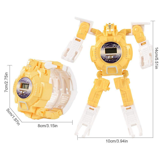 Digital LCD kids watch with 2-in-1 robot toy design