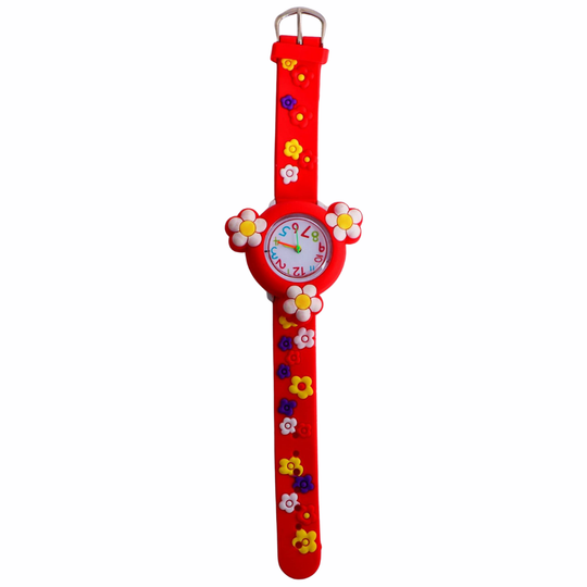 PetalSpin flower spinner watch red