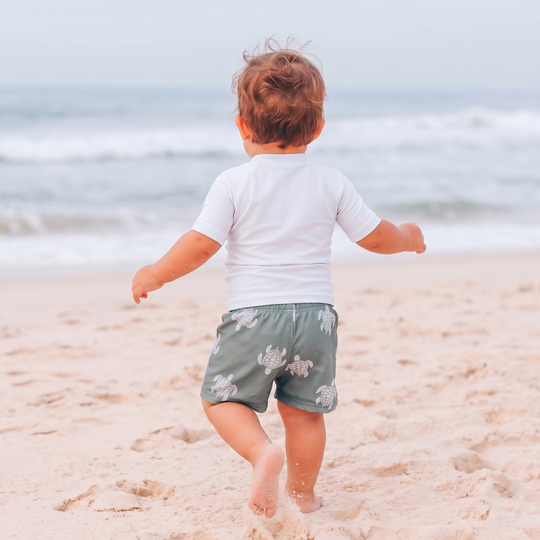Quick-drying kids swim shorts for carefree play