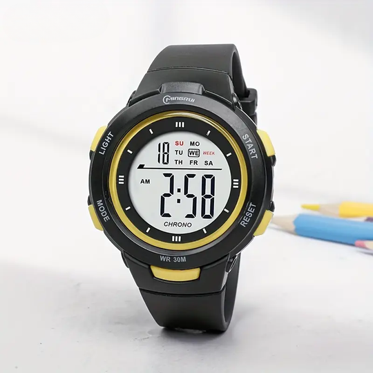 Glow display kids watch for school sports and swimming