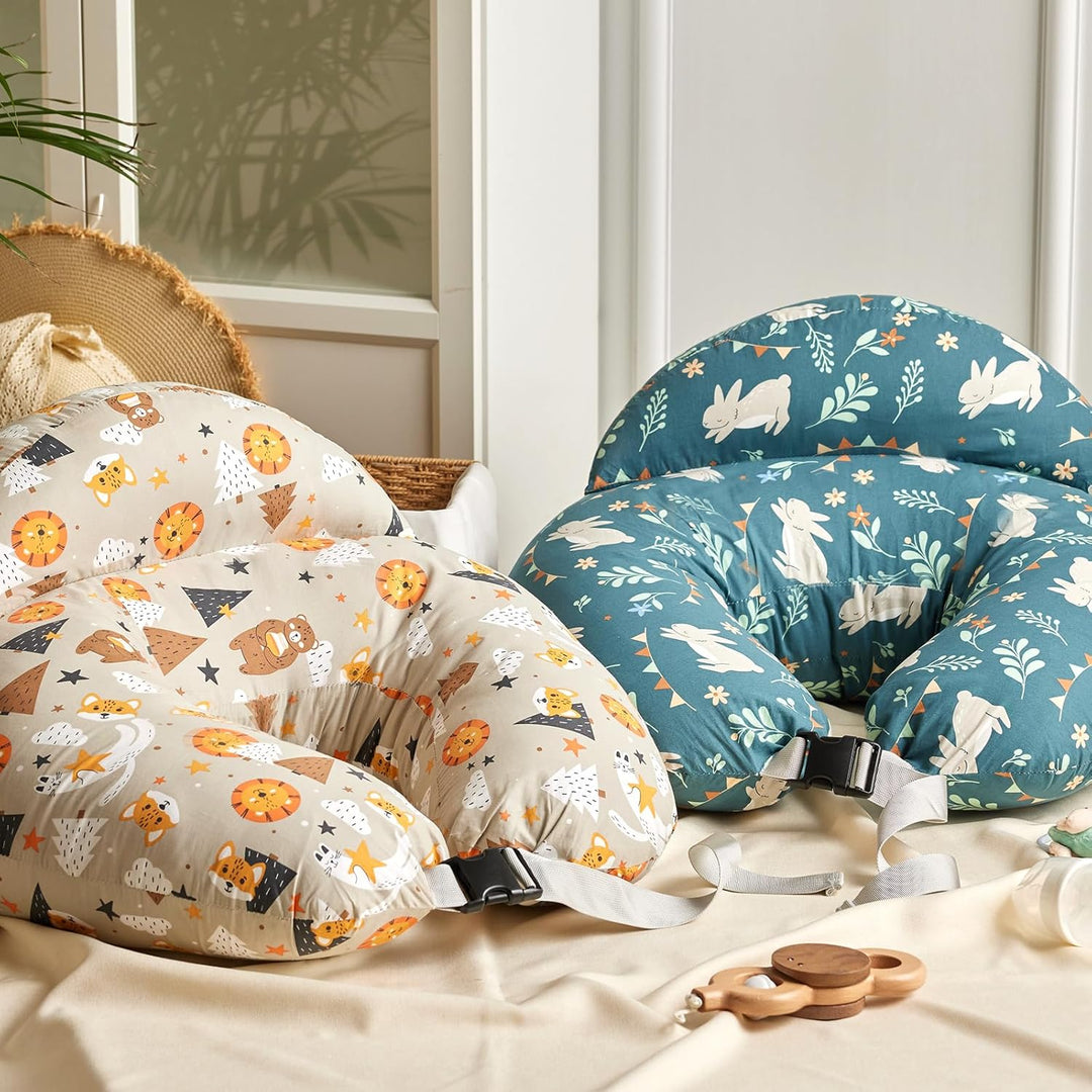 Nursing pillow with cozy breathable cotton fabric