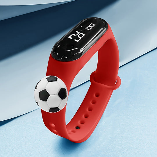 GoalFlash LED football kids watch red
