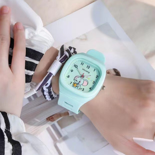 TuskTime mint green elephant kids watch a sweet first watch