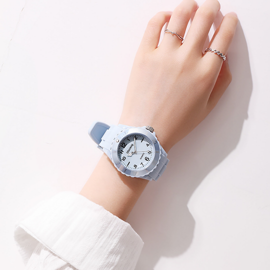 PastelPop blue pastel quartz watch for school and sport