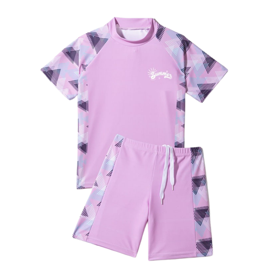 DuoDip kids swim set purple