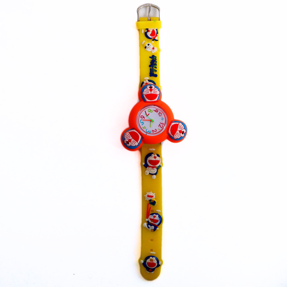 ExploraSpin cartoon spinner watch yellow silicone band