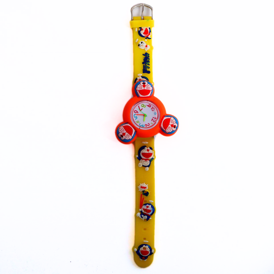 ExploraSpin cartoon spinner watch yellow silicone band