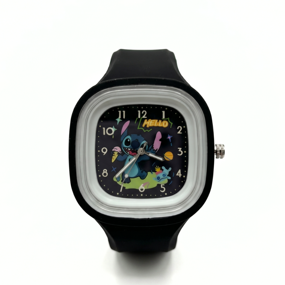 PixiePal character kids watch square black