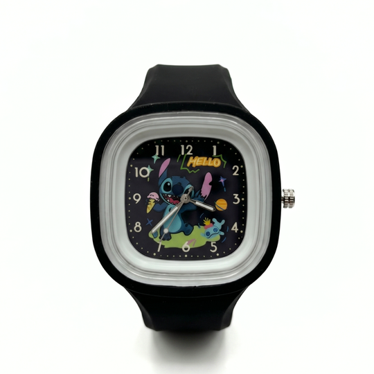 PixiePal character kids watch square black