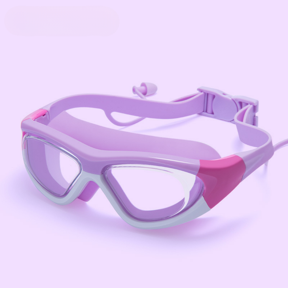 AquaVision kids swim goggles purple white