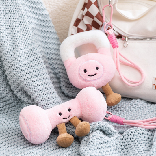 GymCuddle – Fitness Plush Keychain with Playful Design
