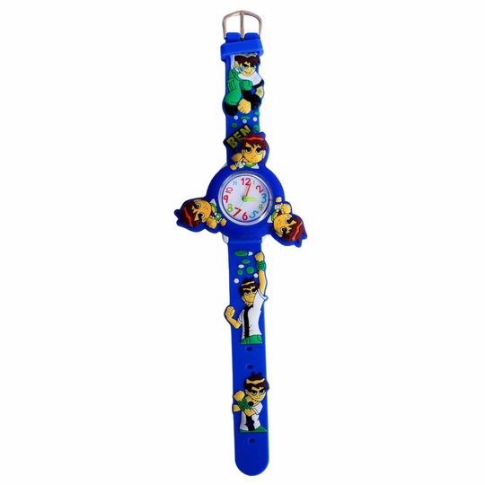 ValorSpin superhero spinner watch dark blue silicone band