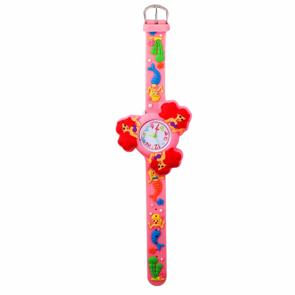 WaveSpin mermaid spinner watch light pink