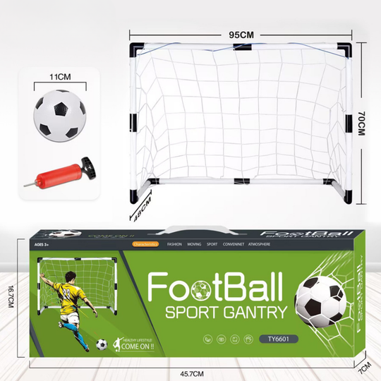 Easy-to-set-up soccer goal for backyard matches