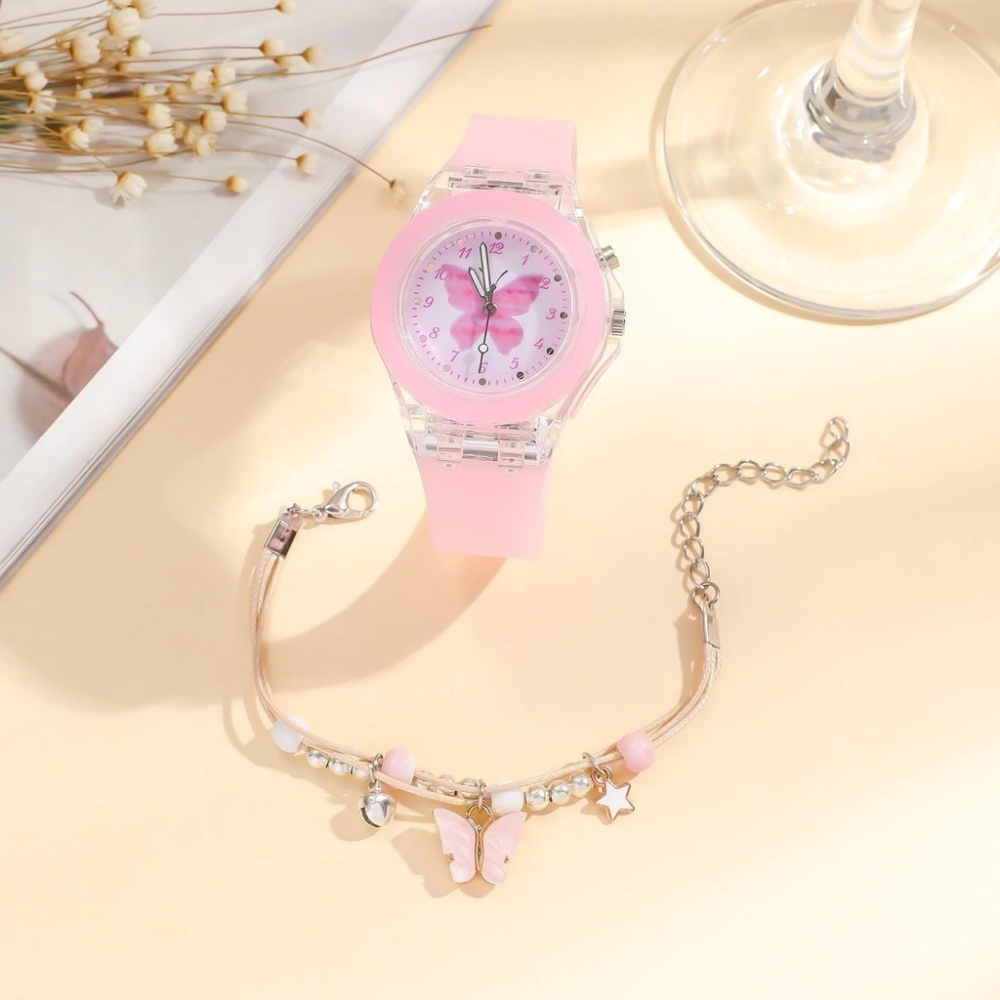 Soft skin-friendly butterfly watch set for special occasions