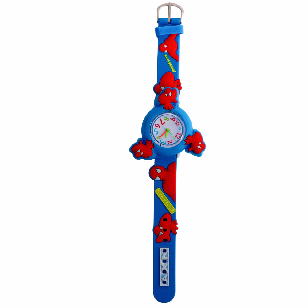 GuardSpin superhero spinner watch blue silicone band