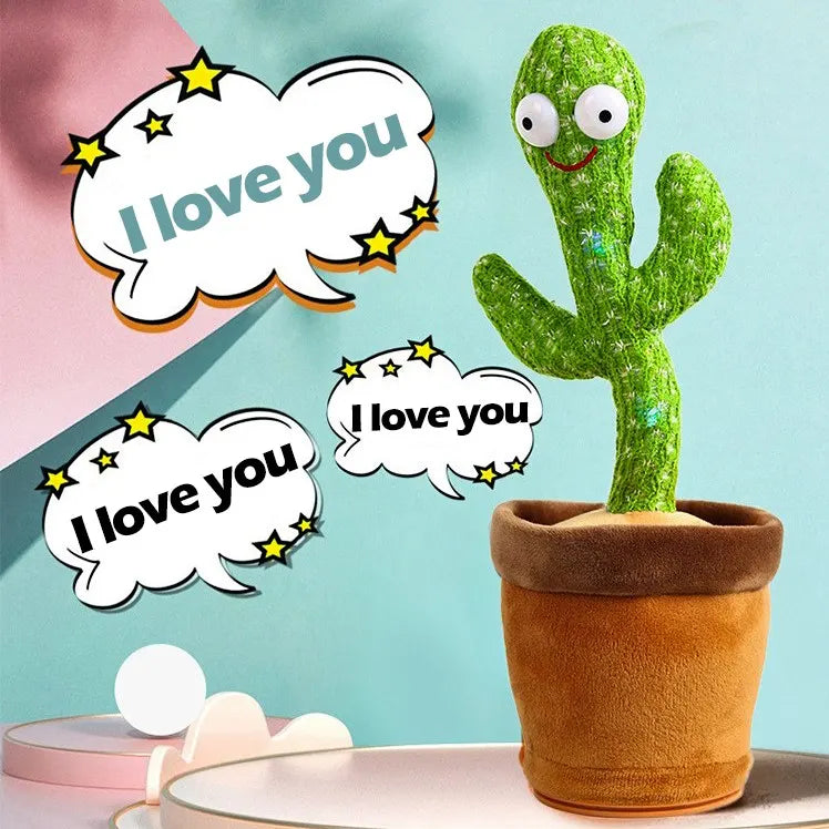 CactusTalk Plush Toy – Talking Dancing Cactus for Kids Modern Fun