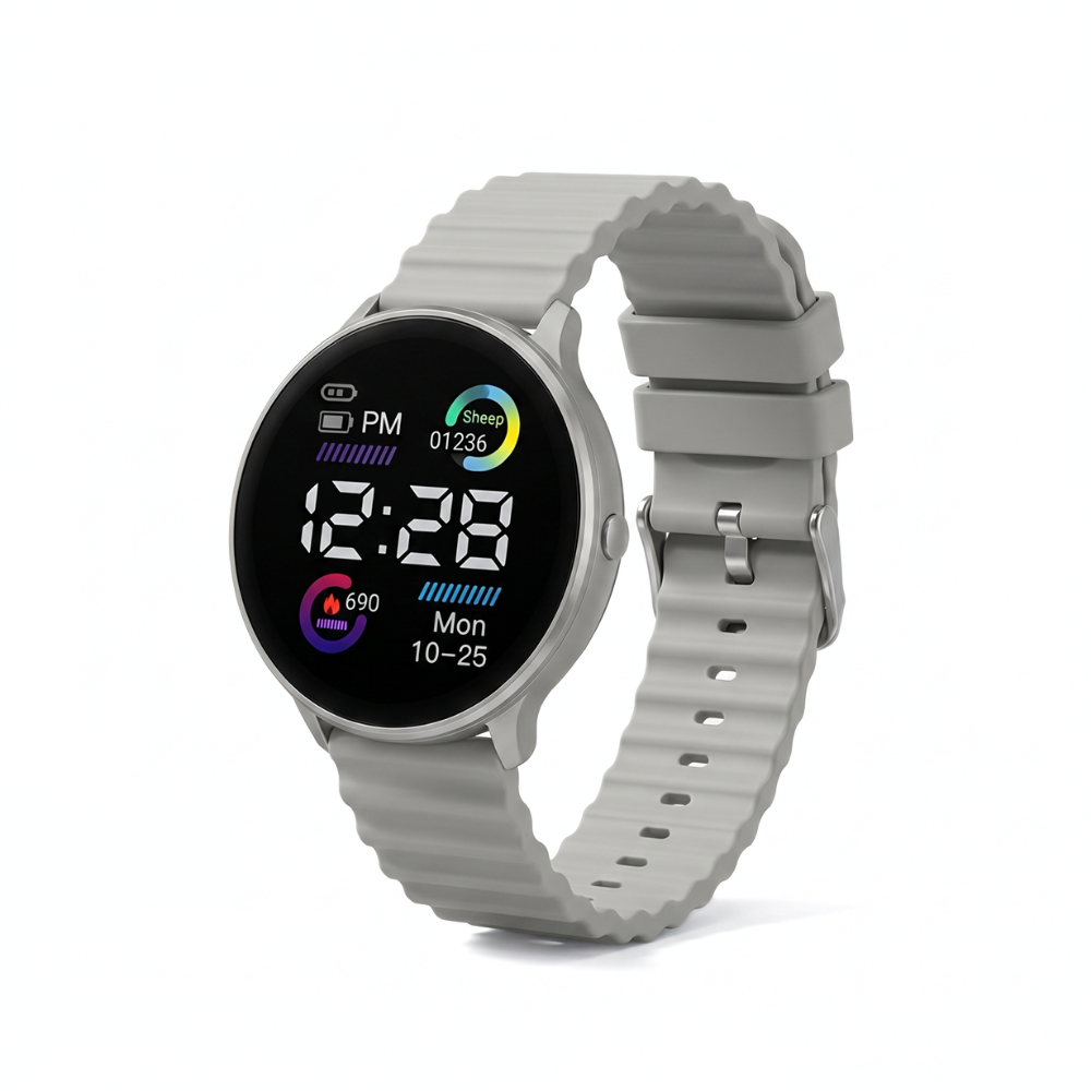 NeonRound LED sport watch grey