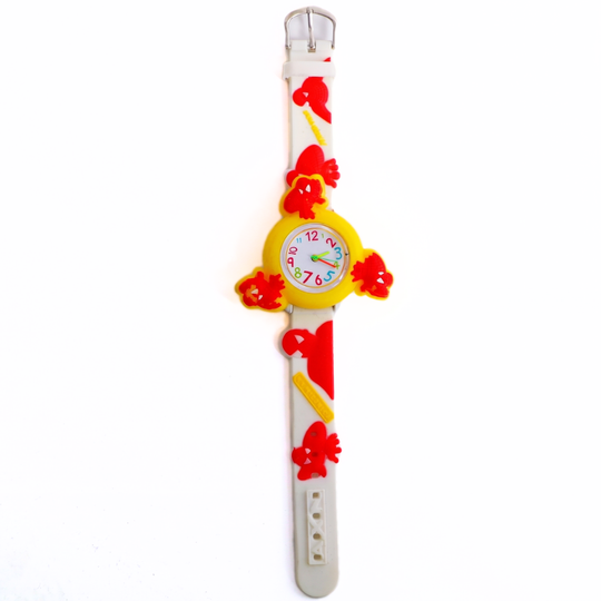 GuardSpin superhero spinner watch white silicone band