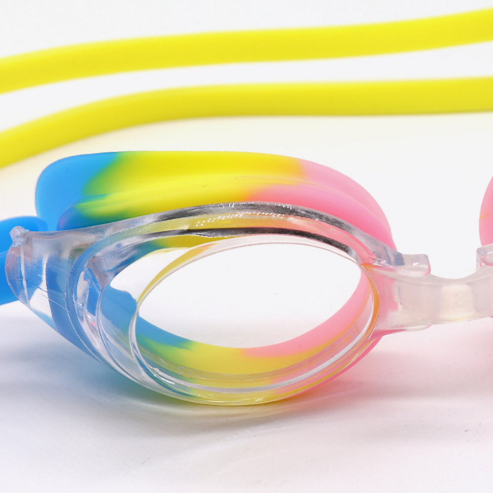 UV-protective tinted kids swim goggles shield eyes