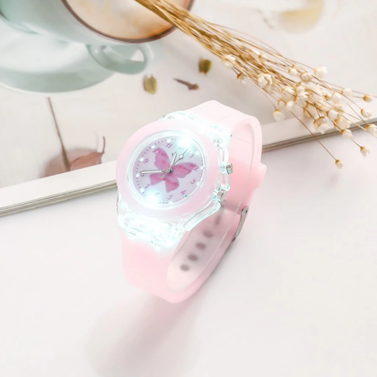 Girls butterfly watch set for birthdays and school days